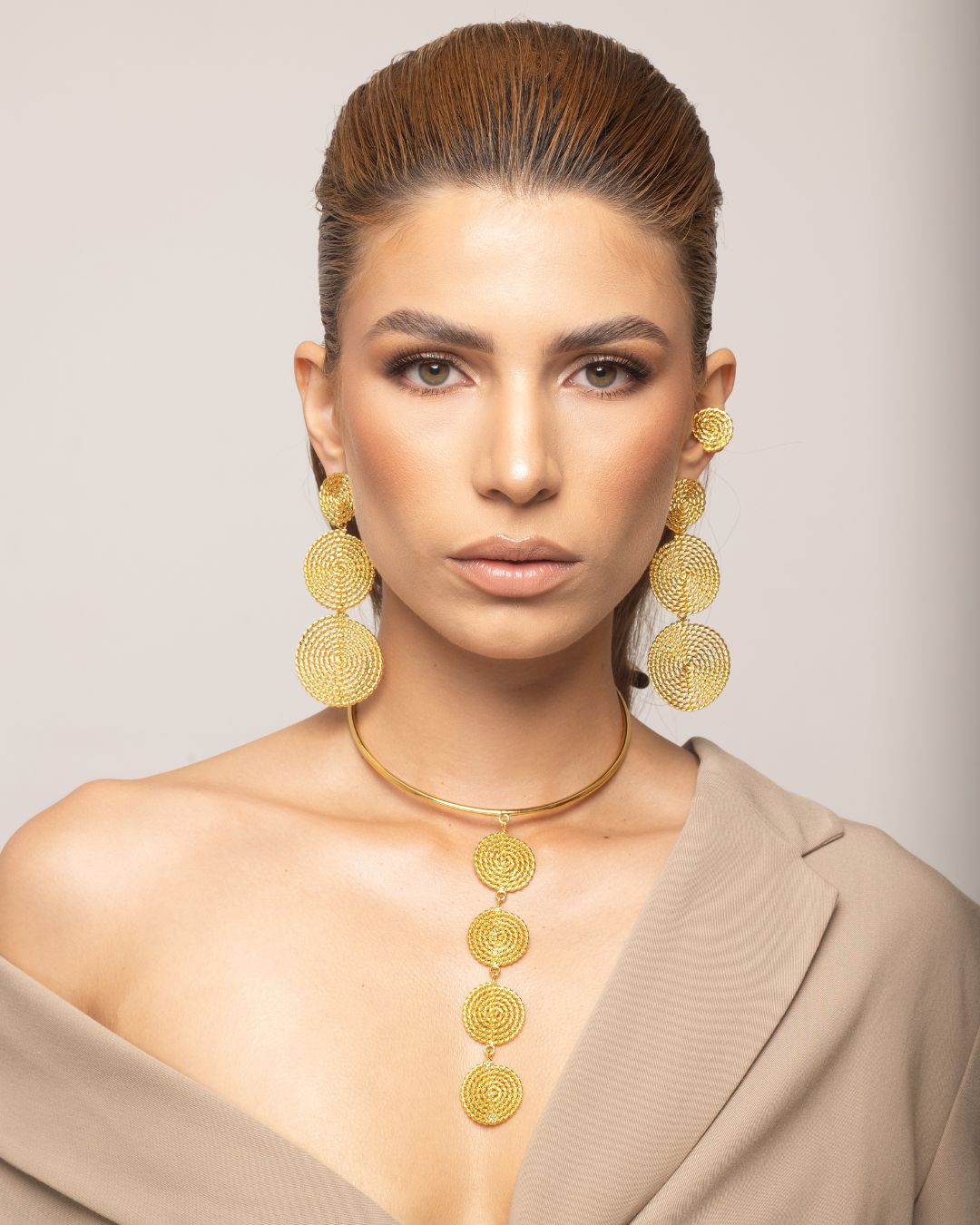 Set remolino maxi: Aretes + gargantilla + earcuff