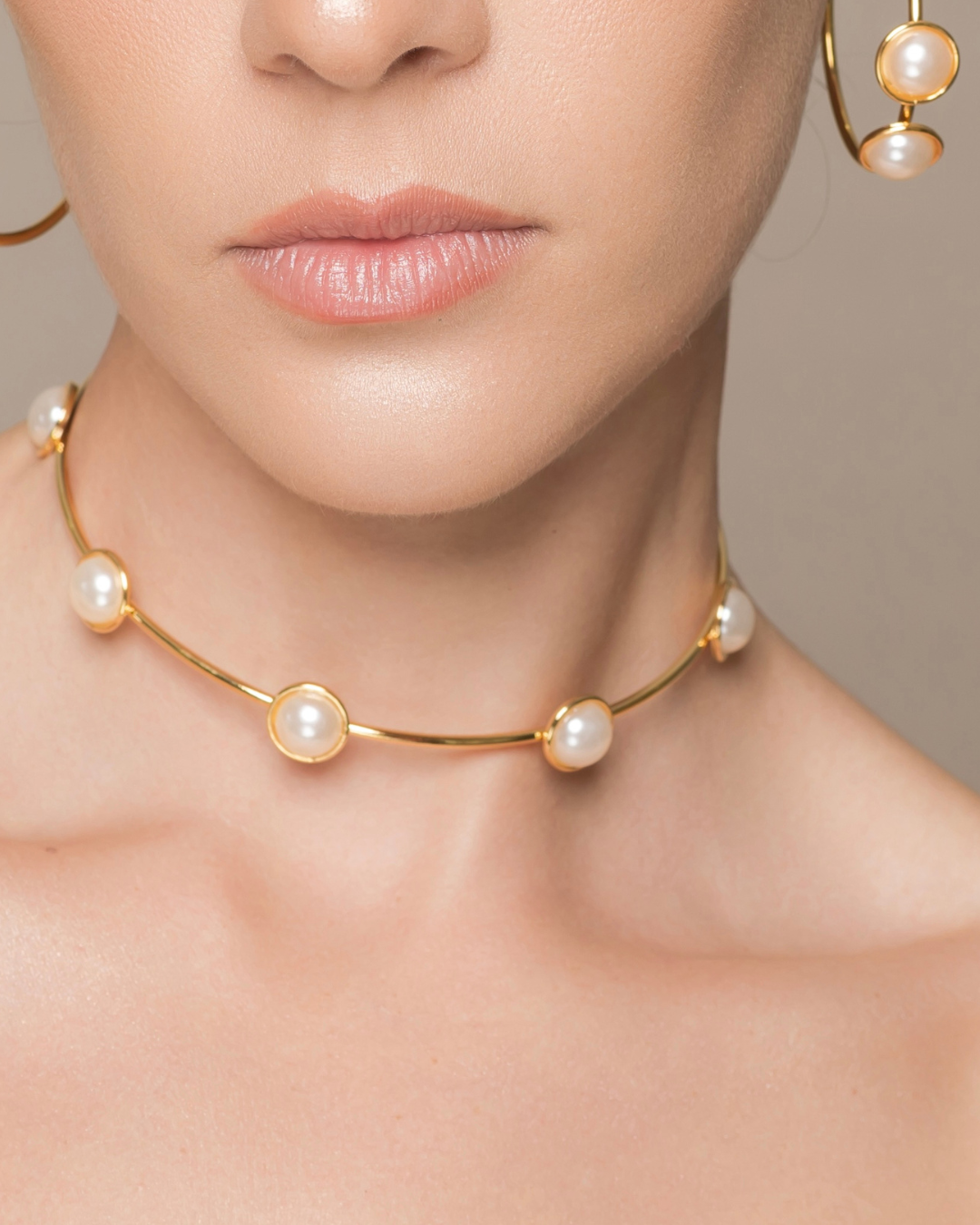 Choker Perlas