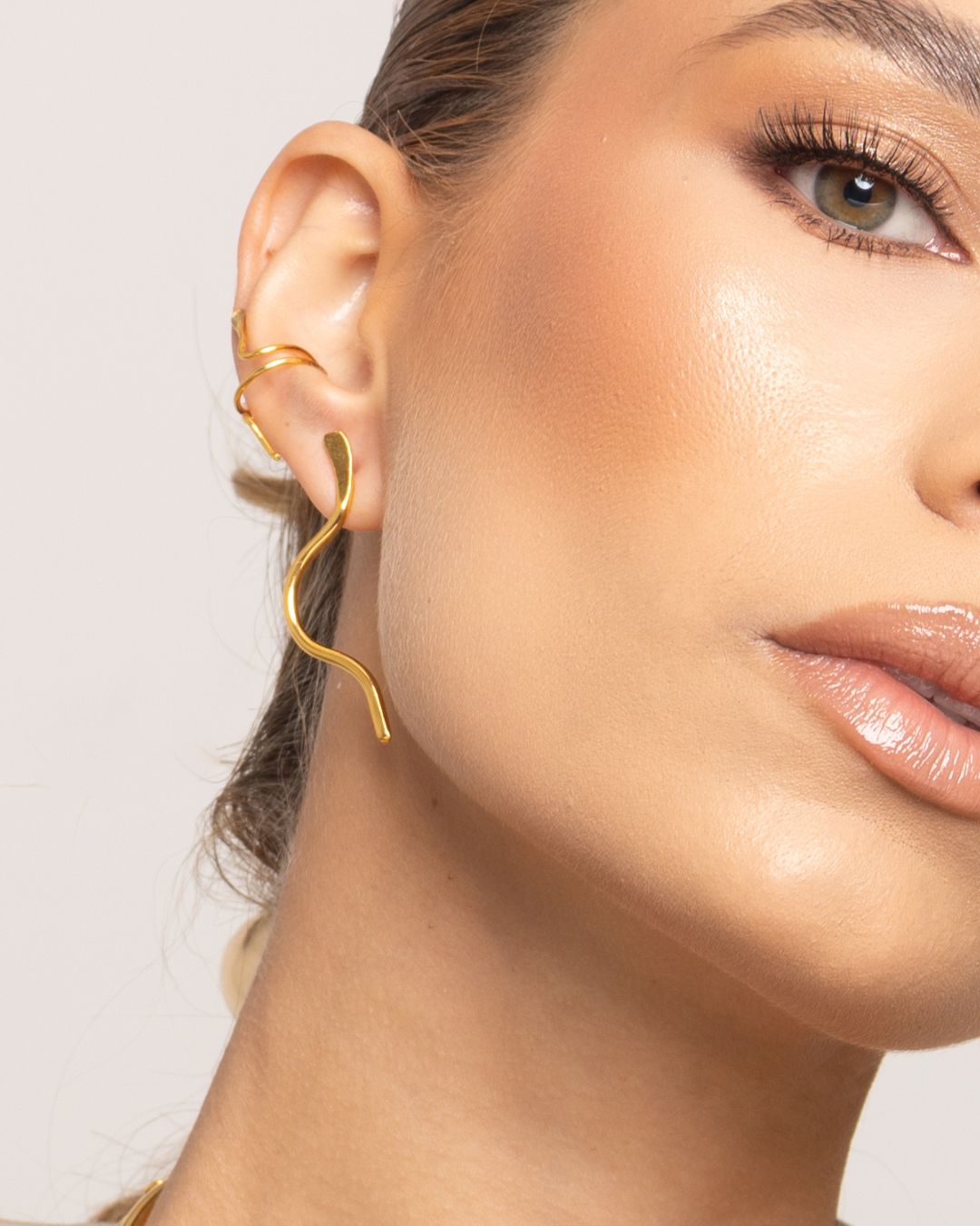 Set aretes culebra + 1earcuff