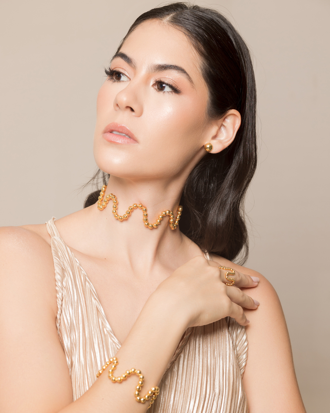 Choker bronce espiral
