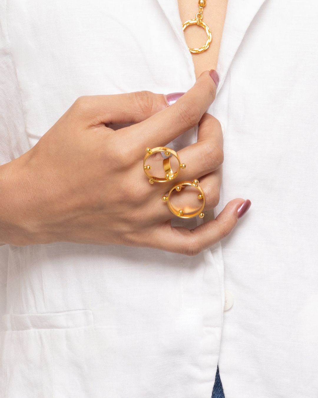 Anillo doble silueta