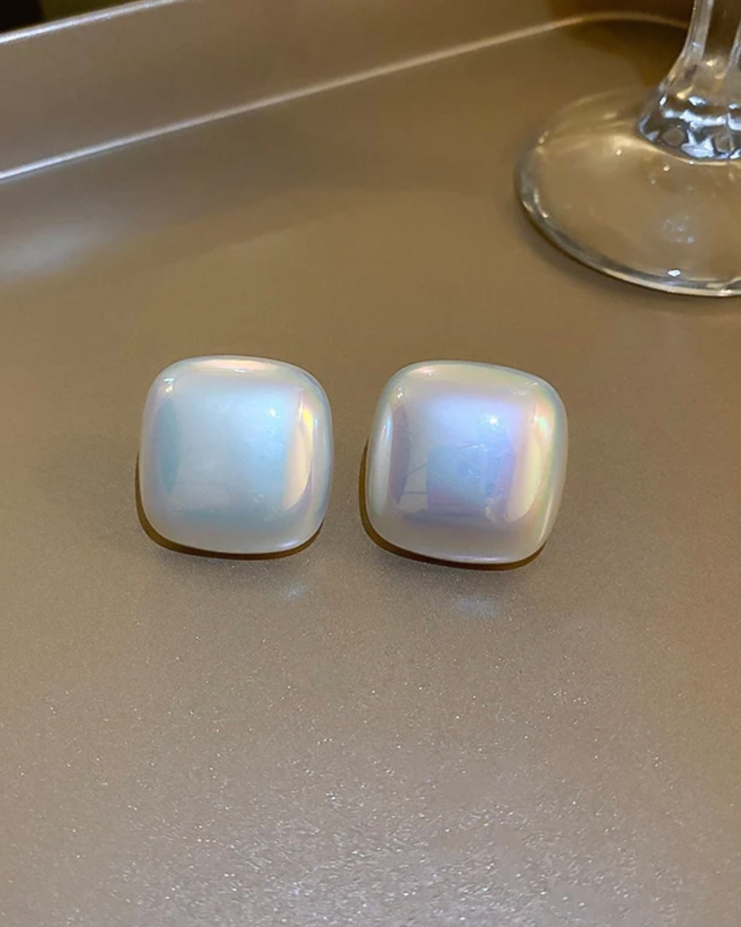 topos perla brillante cuadrado
