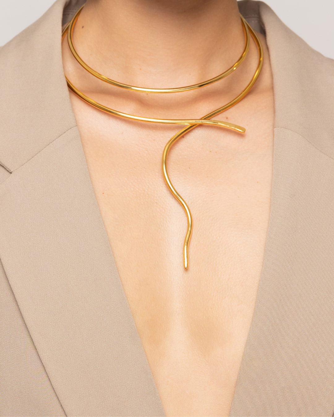 Choker culebra liso