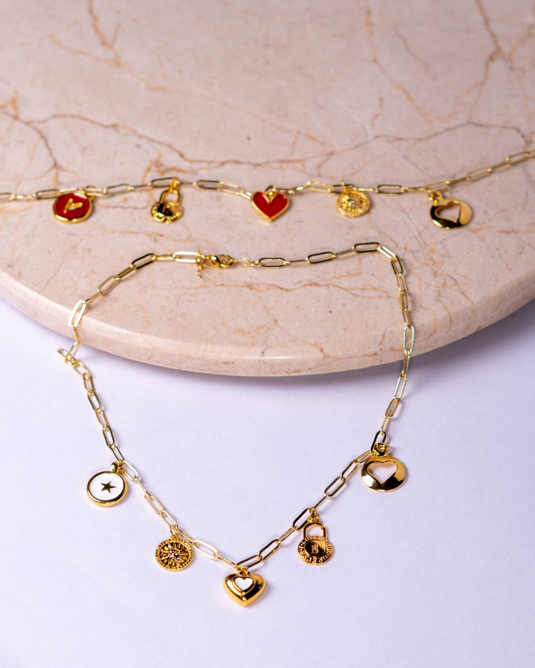 Cadena gruesa corazones