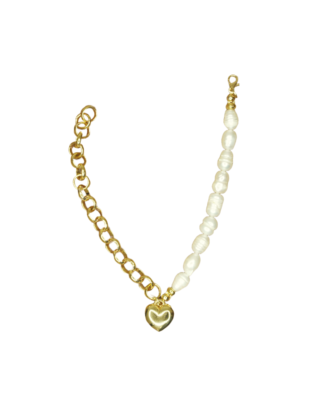 Pulsera perla corazón
