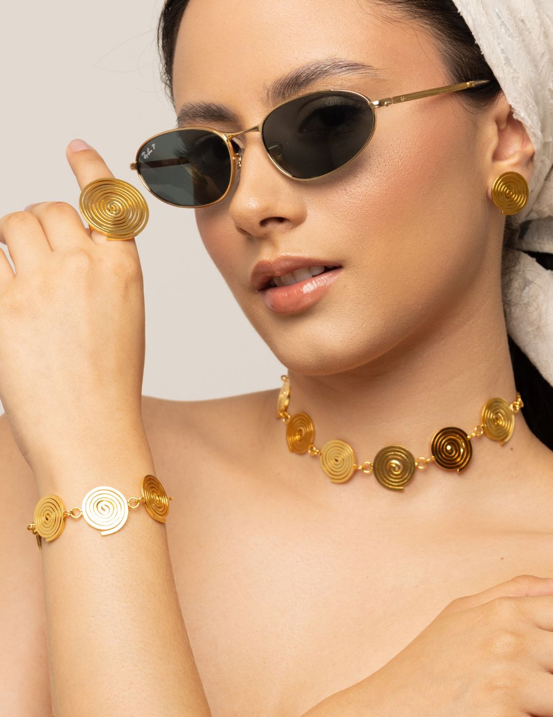 Set Choker + brazalete + anillo + artes