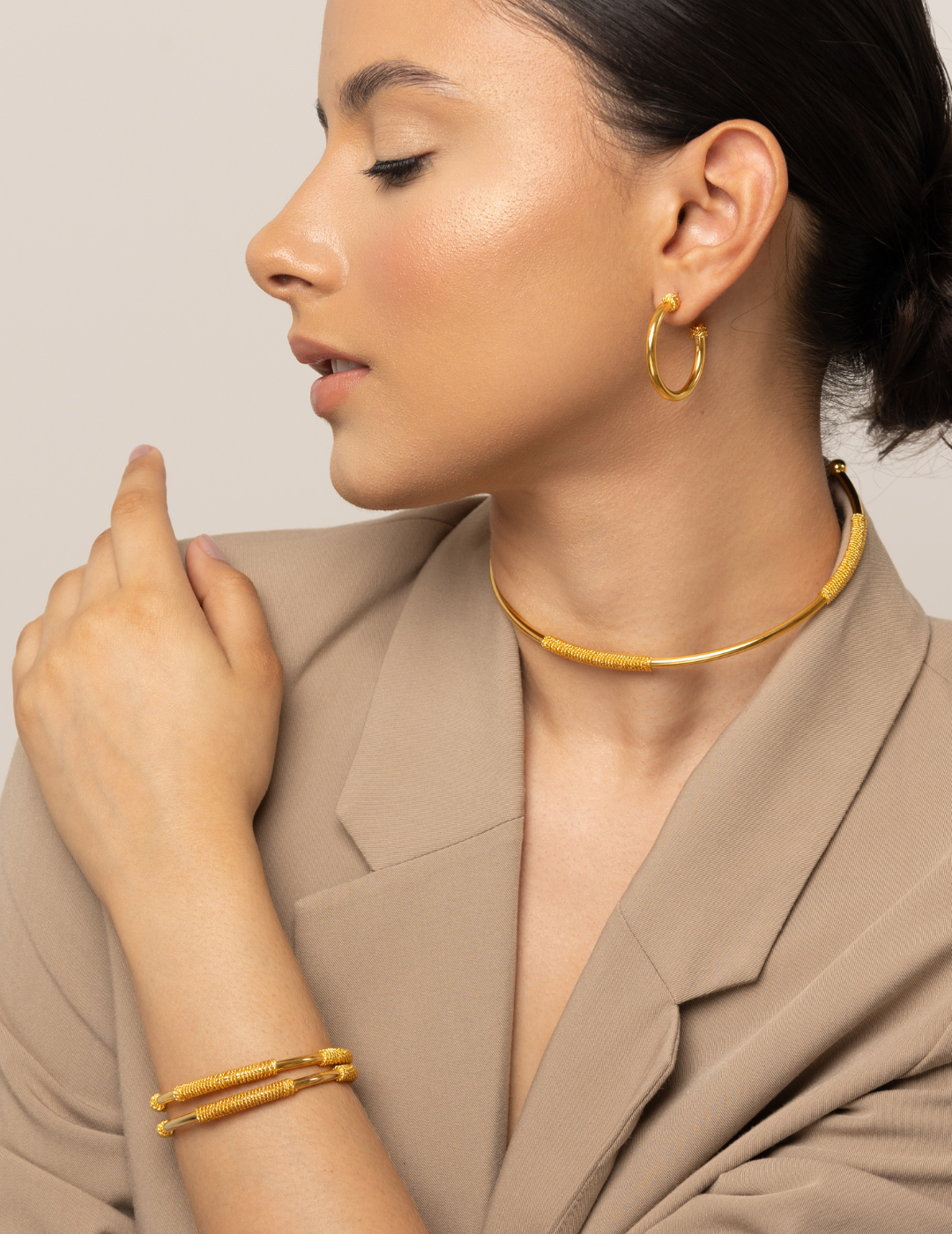Set choker + candongas + 1brazalete
