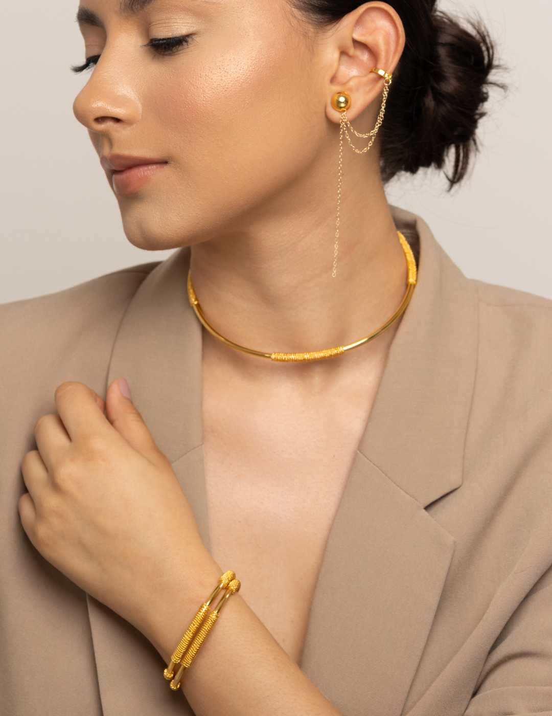 Set choker + orejera + 1brazalete